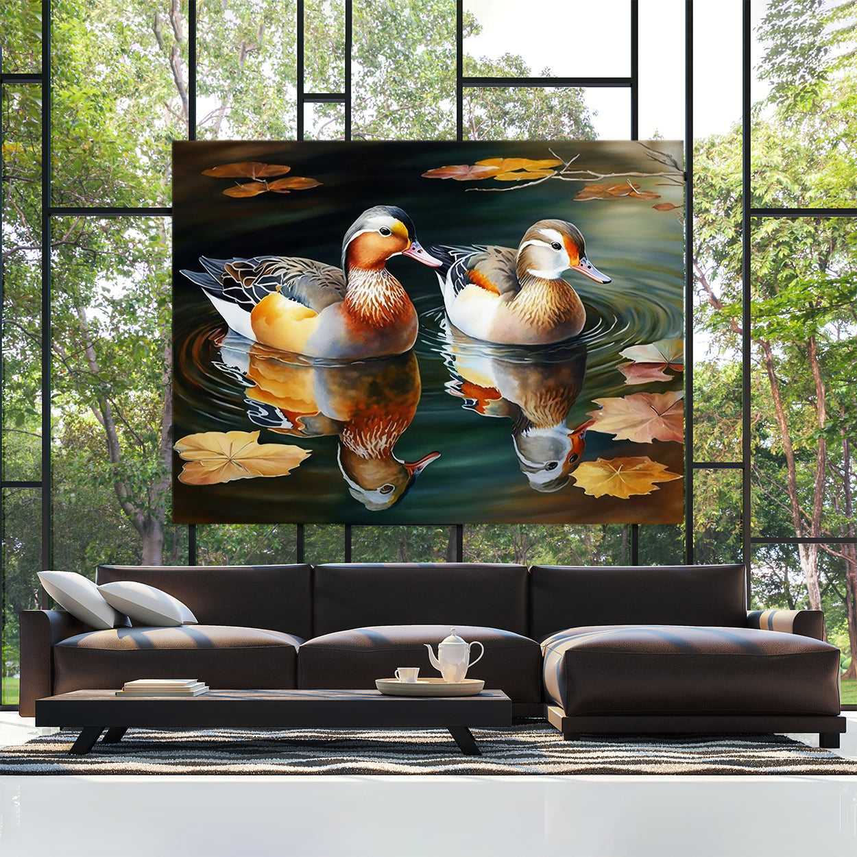 Duck Realistic Pond Reflections 11 Wall Art