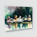 Duck Vibrant In Pond 20 Wall Art
