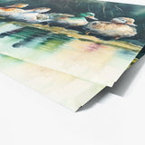 Duck Vibrant In Pond 20 Wall Art
