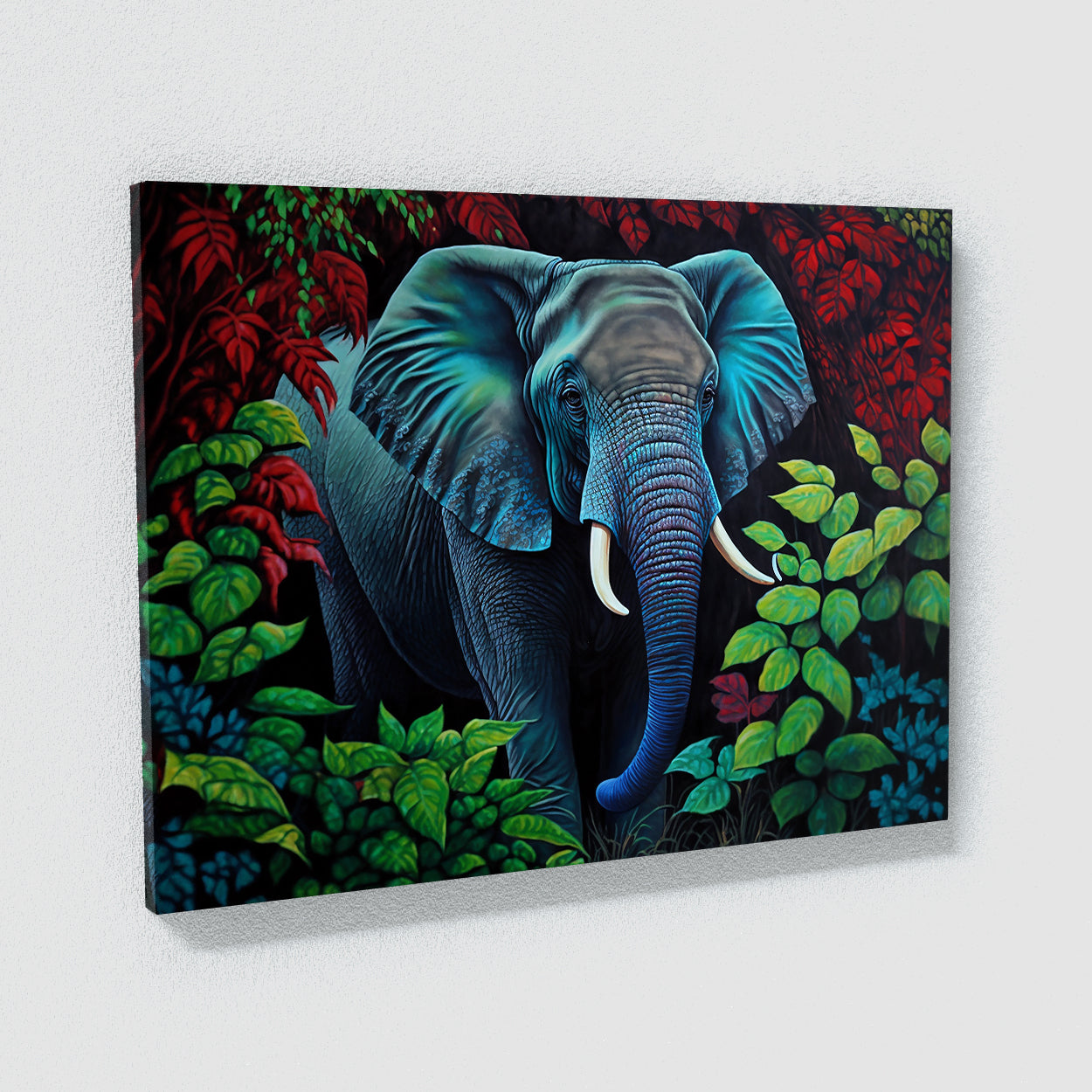 Elephant Jungle Colorful 15 Wall Art