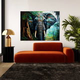 Elephant Realistic Jungle 25 Wall Art