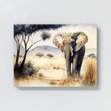 Elephant Savanna Realistic 3 Wall Art