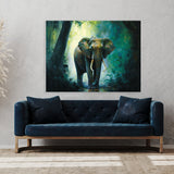 Elephant Vibrant Jungle 2 Wall Art