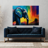 Elephant Vibrant Jungle 24 Wall Art