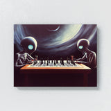 Aliens Poker Chess 1 Wall Art