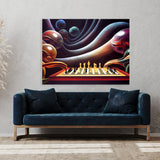 Aliens Poker Chess 2 Wall Art