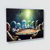 Aliens Poker Chess 3 Wall Art