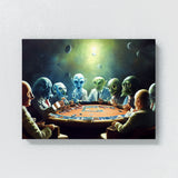 Aliens Poker Chess 3 Wall Art