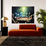 Aliens Poker Chess 3 Wall Art
