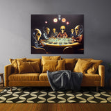 Aliens Poker Chess 4 Wall Art