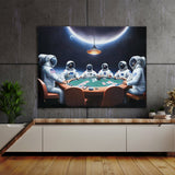 Astronaut Poker Chess 3 Wall Art