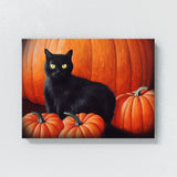Black Cat Pumpkin 2 Wall Art