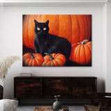 Black Cat Pumpkin 2 Wall Art