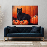 Black Cat Pumpkin 2 Wall Art