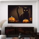 Black Cat Pumpkin 4 Wall Art