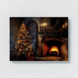Christmas Fireplace 4 Wall Art
