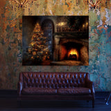 Christmas Fireplace 4 Wall Art
