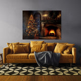 Christmas Fireplace 4 Wall Art