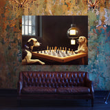 Dogs Poker Chess 4 Wall Art