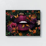 Lips Botanical Flowers Wall Art