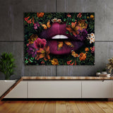 Lips Botanical Flowers Wall Art