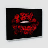 Lips Flowers Wall Art