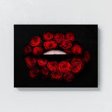 Lips Flowers Wall Art