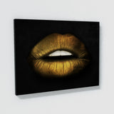 Lips Gold Wall Art