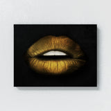 Lips Gold Wall Art