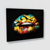 Lips Graffiti Wall Art