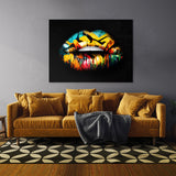 Lips Graffiti Wall Art