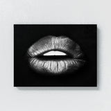 Lips Silver Wall Art