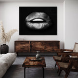 Lips Silver Wall Art