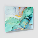 Marble Abstract Blue Turquoise Gold Wall Art