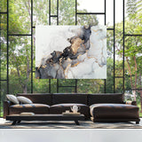 Marble Grey Gold Wall Art