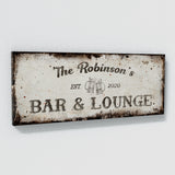 Bar Sign White Metal Wall Art