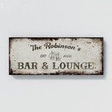 Bar Sign White Metal Wall Art