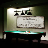 Bar Sign White Metal Wall Art