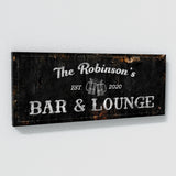 Custom Bar Sign Black Metal Wall Art