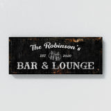 Custom Bar Sign Black Metal Wall Art