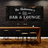 Custom Bar Sign Black Metal Wall Art