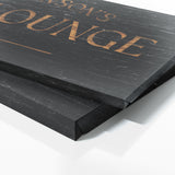 Custom Bar Sign Black Wood Wall Art