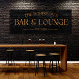 Custom Bar Sign Black Wood Wall Art