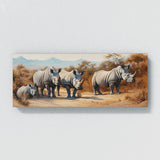 Animal Rhinos Savanna 45 Wall Art