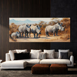 Animal Rhinos Savanna 45 Wall Art