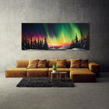 Aurora Borealis Snowy Landscape 17 Wall Art