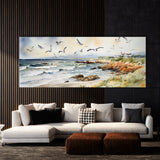 Beach Seagulls Watercolor 201 Wall Art