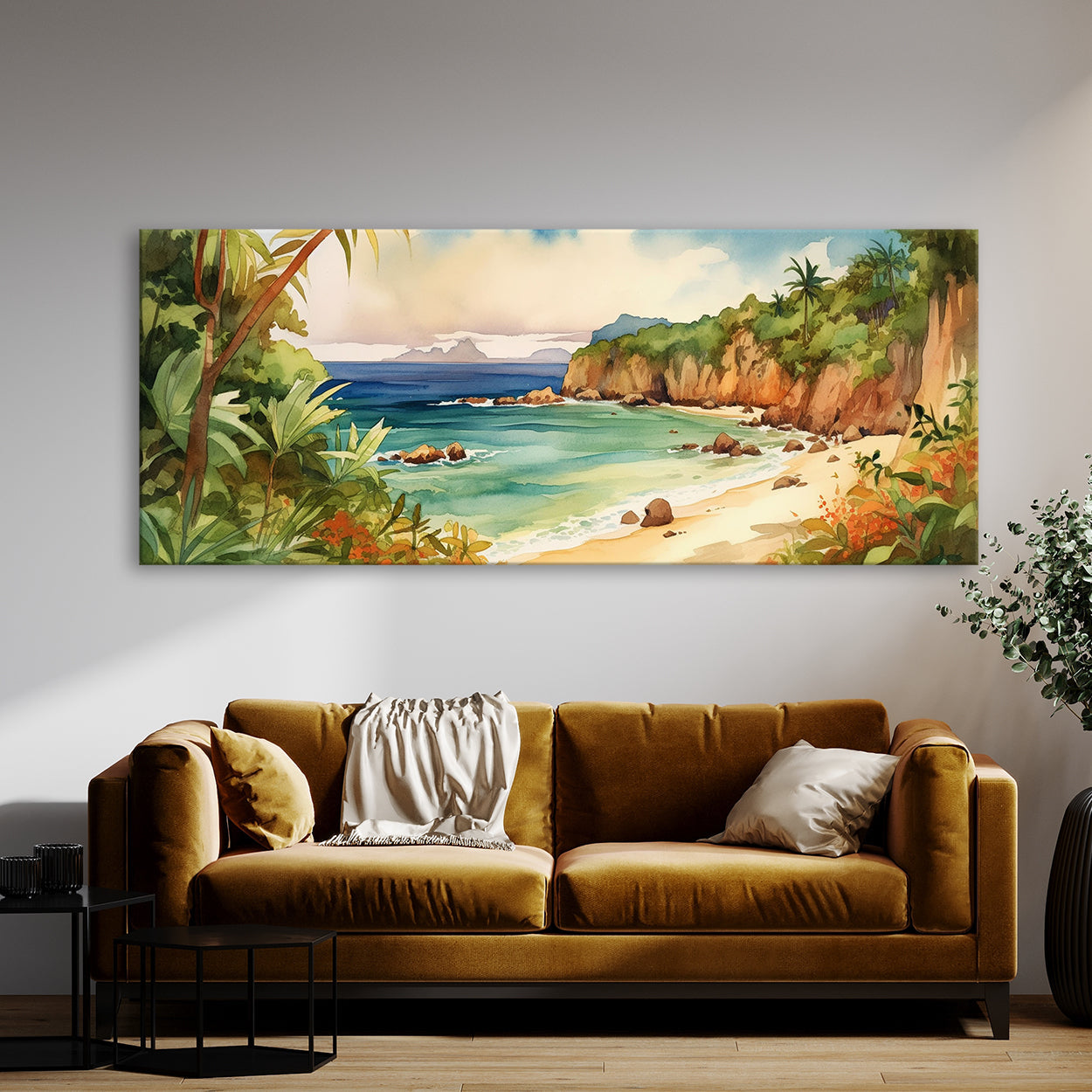 Beach Vibrant Watercolor 174 Wall Art