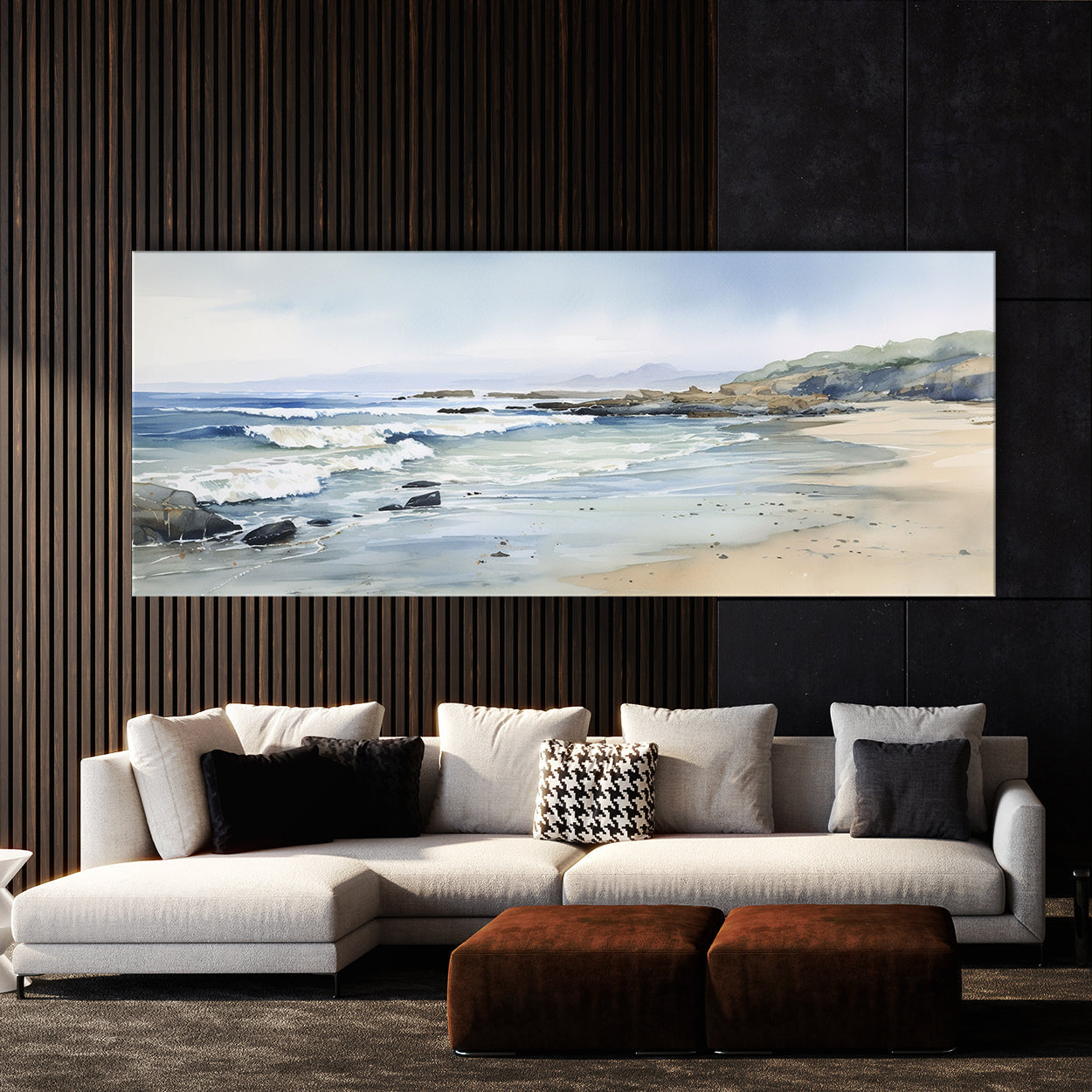 Beach Watercolor Brushstrokes 169 Wall Art