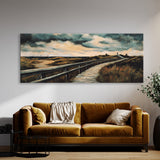 Boardwalk Stormy Sky Background 7 Wall Art